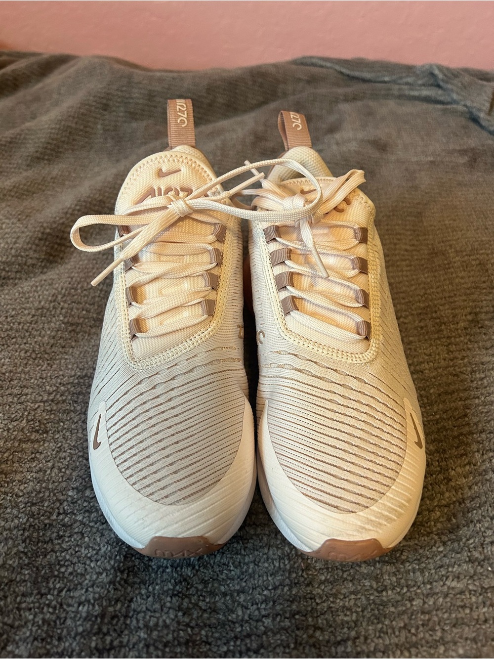Nike AirMax270 Cream/Tan Running Sneakers